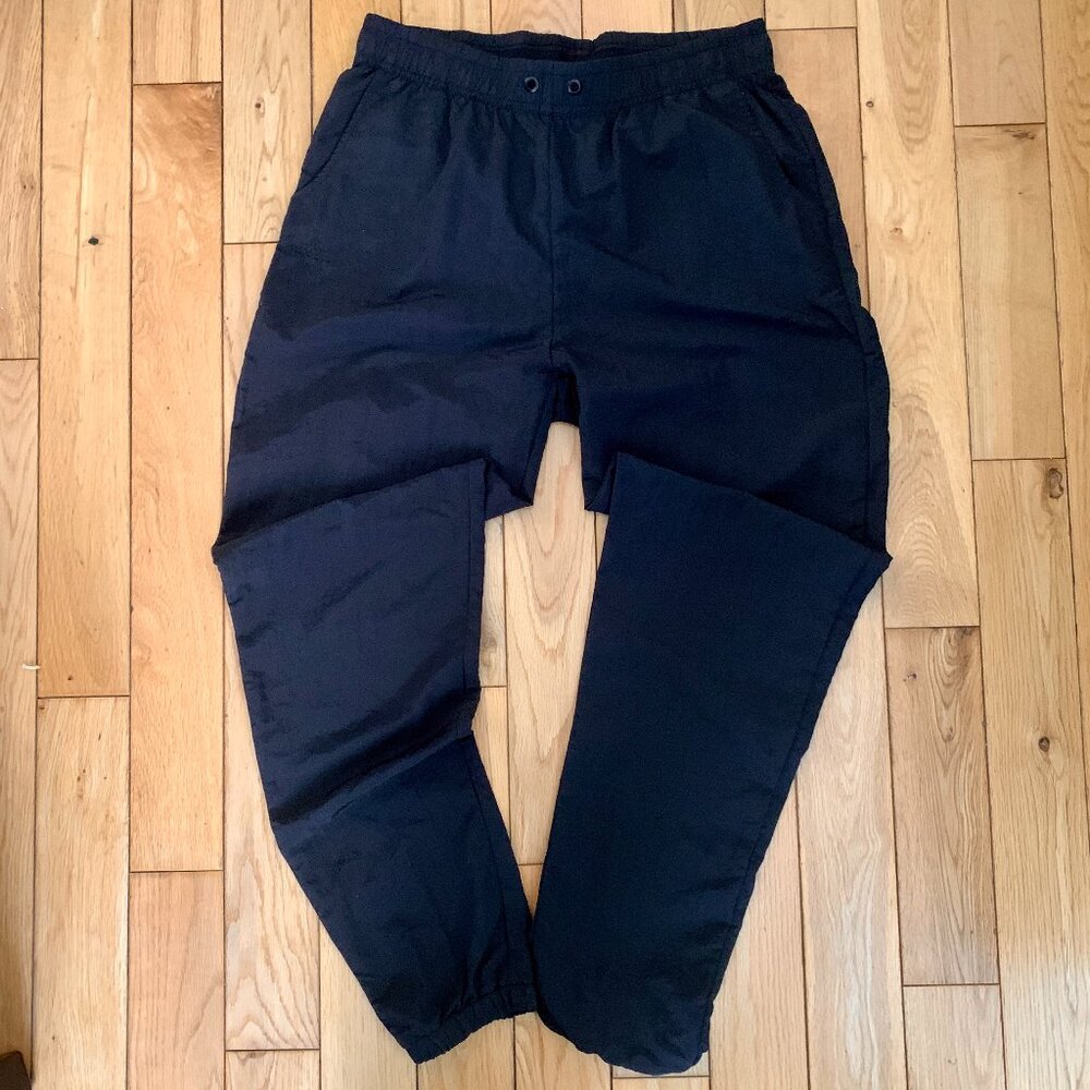 Vintage Y2K Kappa Track Pants Men's Large Black Waterproof Windproof